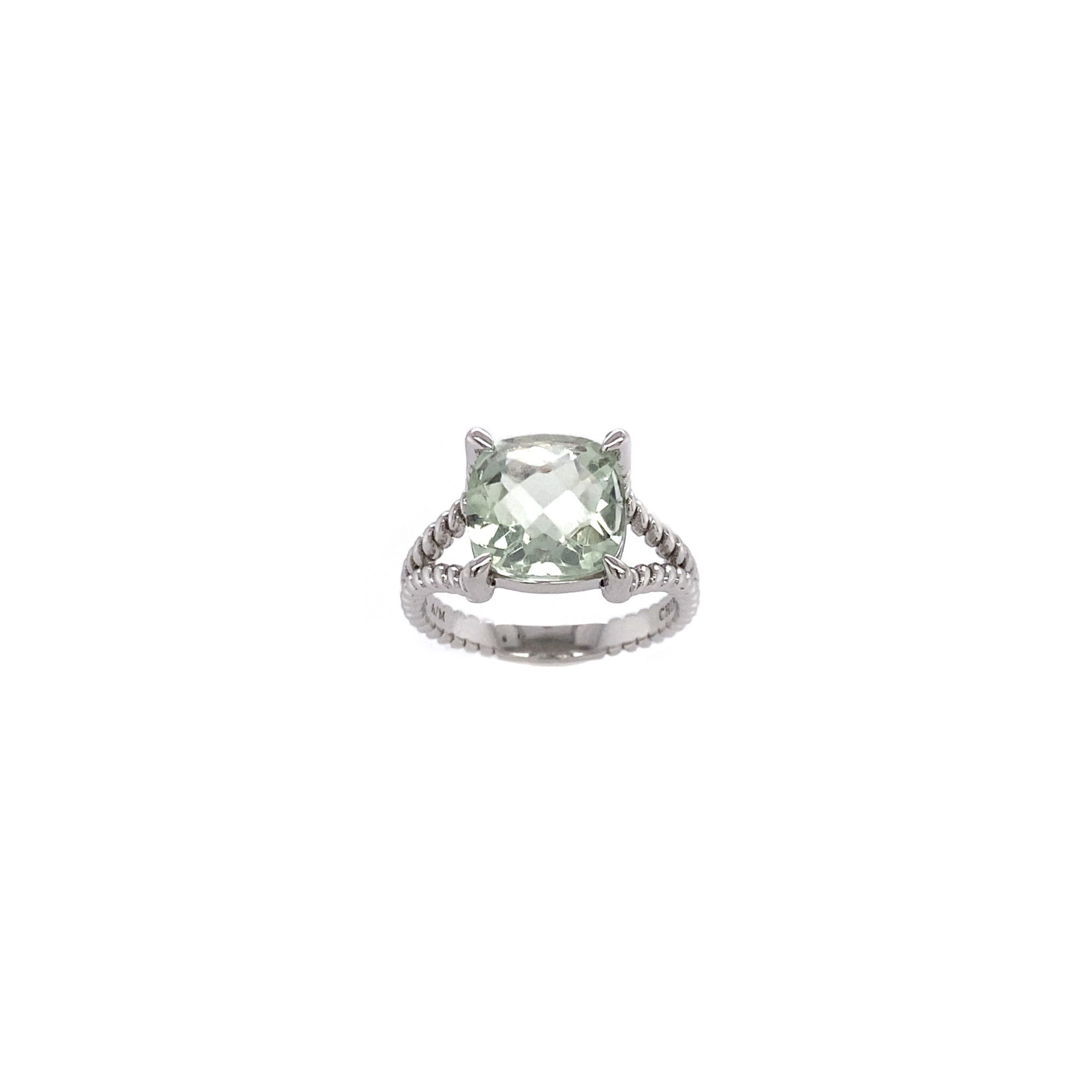 10K White Gold Amethyst Ring Size 7
