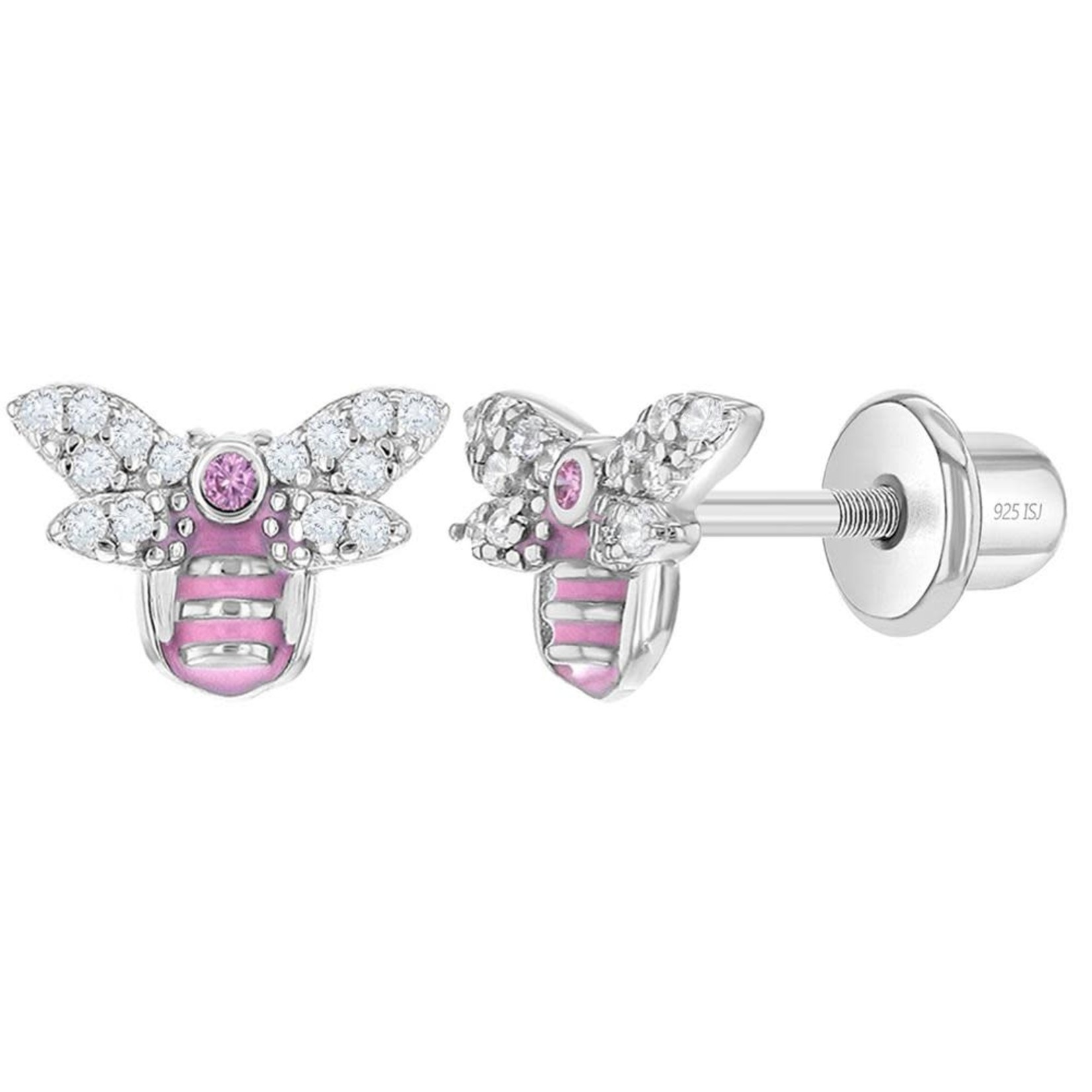 In Season Jewelry Cubic Zirconia & Enamel Bumblebee Earrings