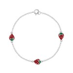 In Season Jewelry Red Strawberries Bracelet