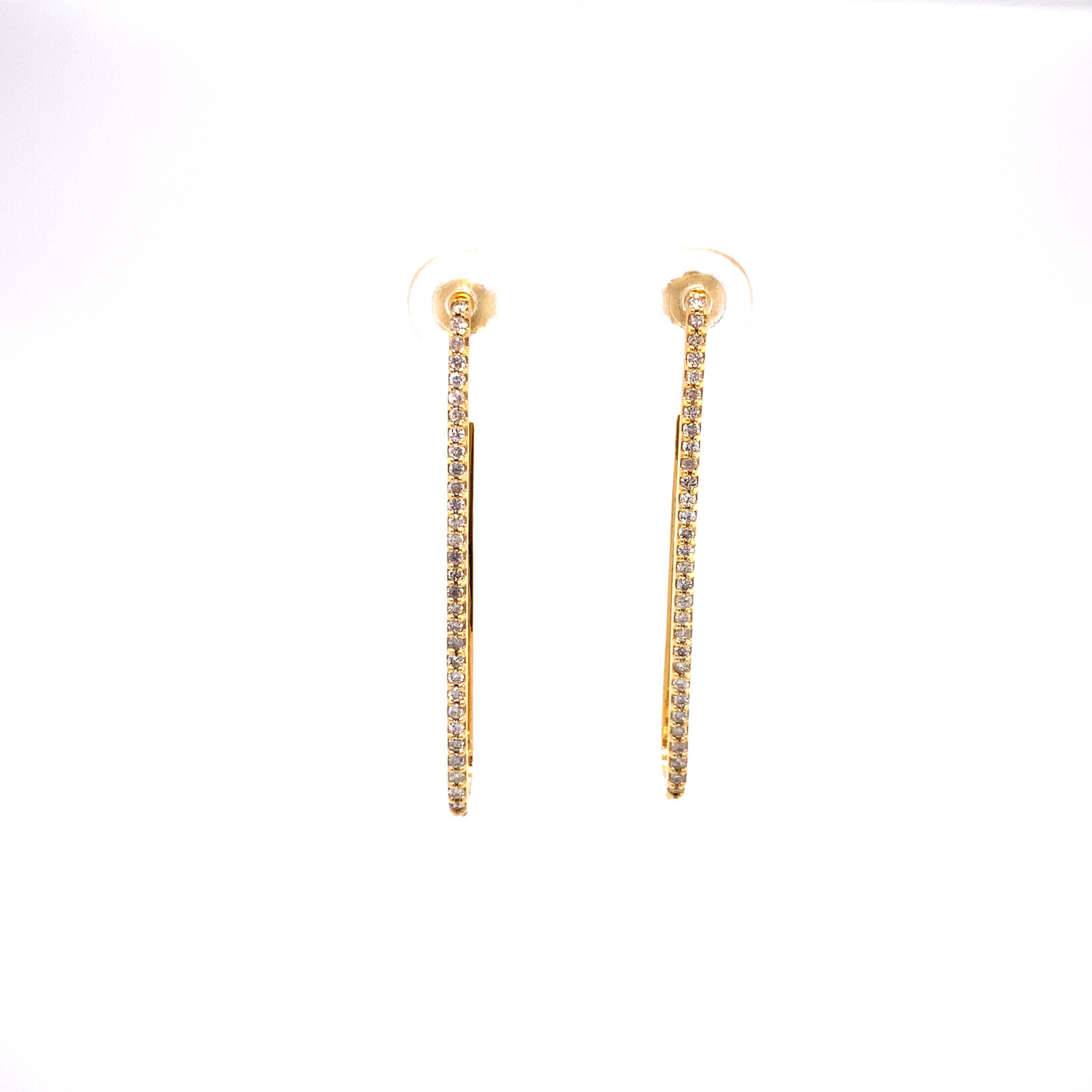 FC Creations 14k YG Diamond Clip Earrings.0.60ctw