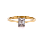 FC Creations 14k Yellow Gold Simple Baguette Ring