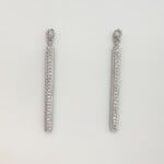 14k Diamond Bar Earrings .5 Ctw