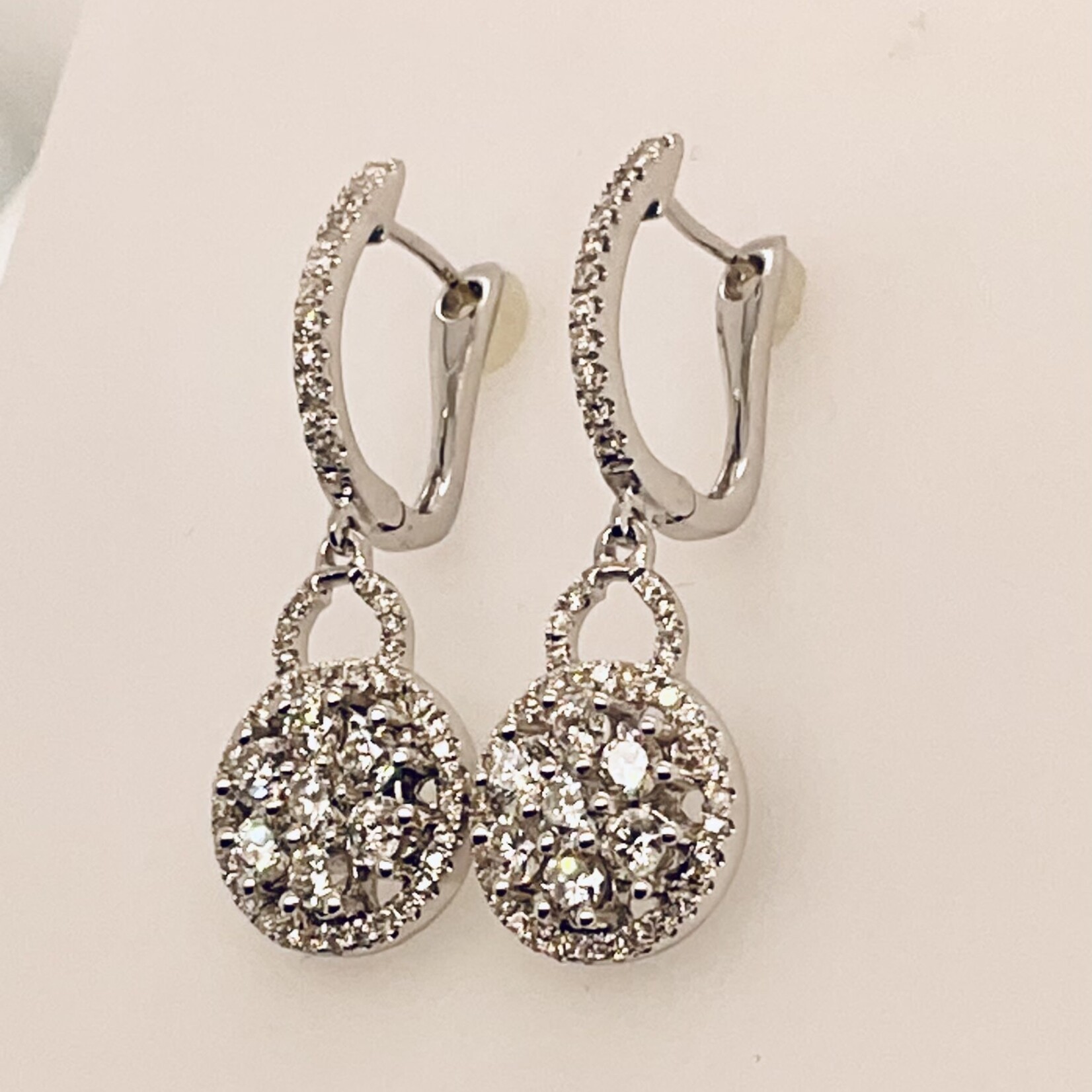 14 Kt Diamond Dangle Earrings 1.75 Ctw
