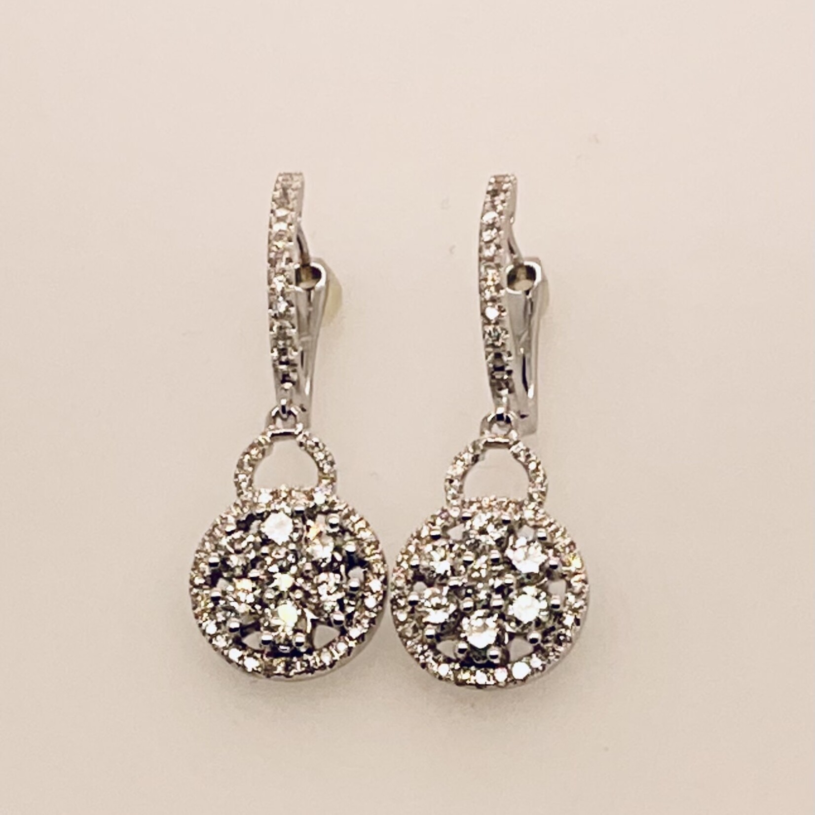 14 Kt Diamond Dangle Earrings 1.75 Ctw