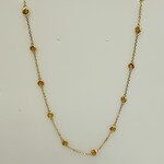 14K Yellow gold citrine necklace