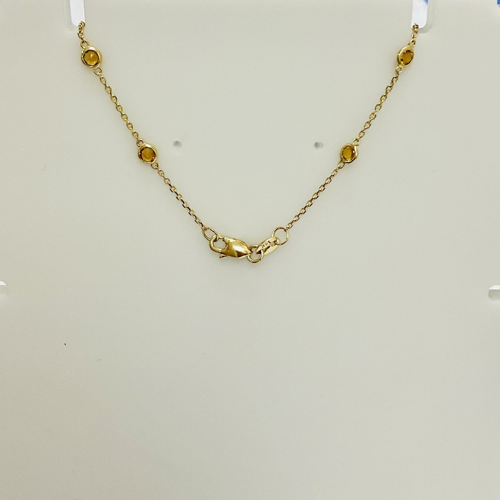 14K Yellow gold citrine necklace