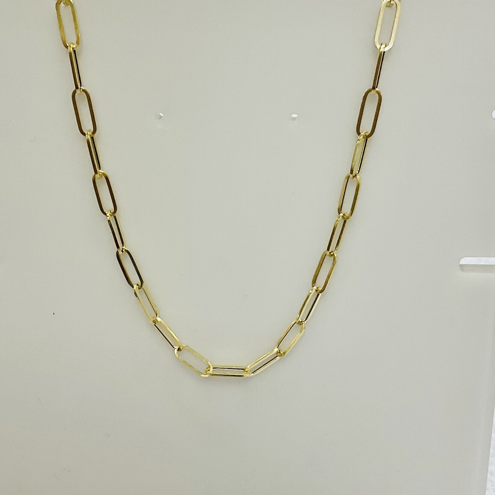 14K Yellow Gold Clip Necklace 18"