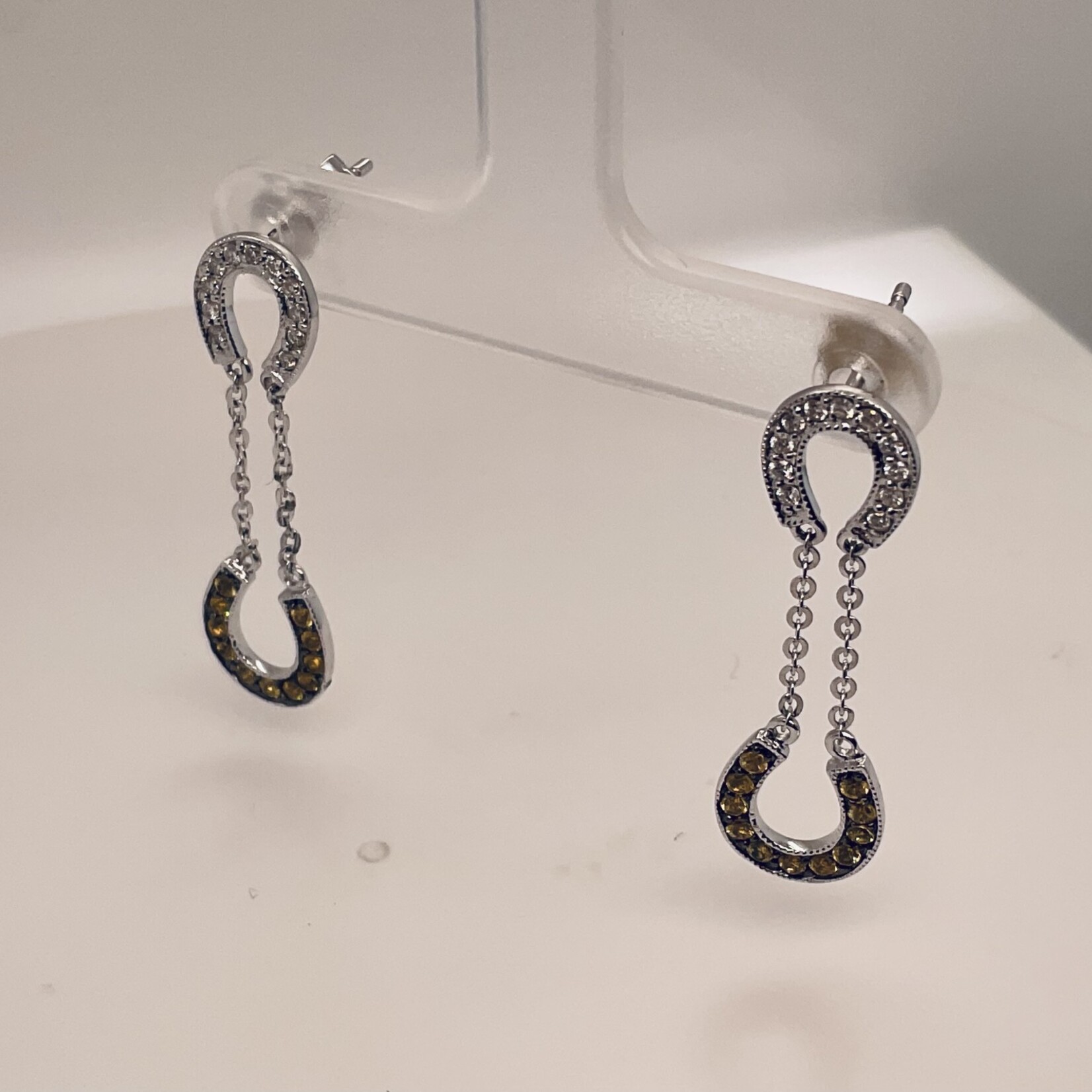 14 Kt Round Cut Diamond Dangle Earrings .3 Ctw