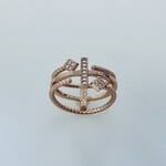 Zirconium Silver Rose Fashion Ring