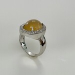 Ladies Quartz Fashion Ring / Silver Size 8