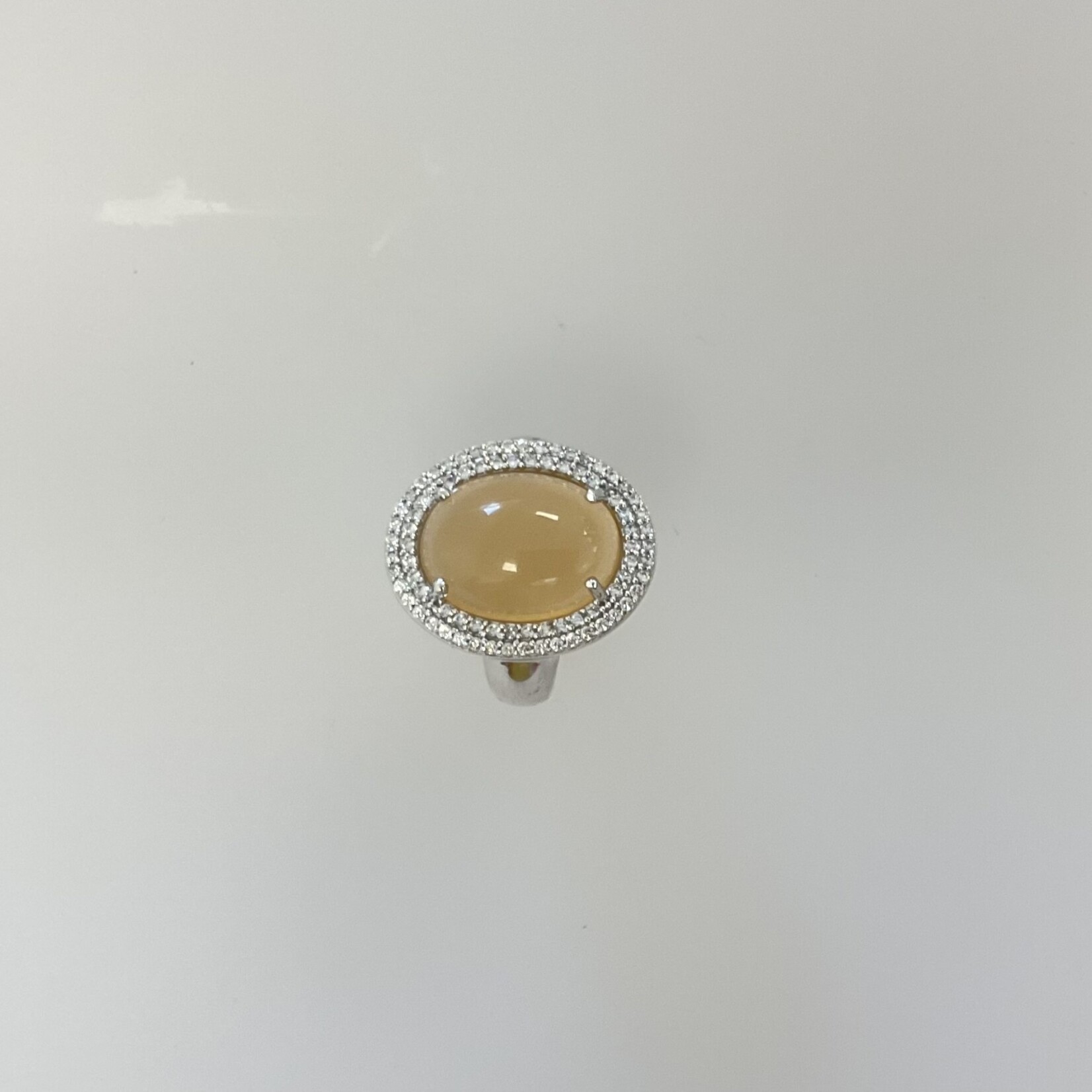 Ladies Quartz Fashion Ring / Silver Size 8
