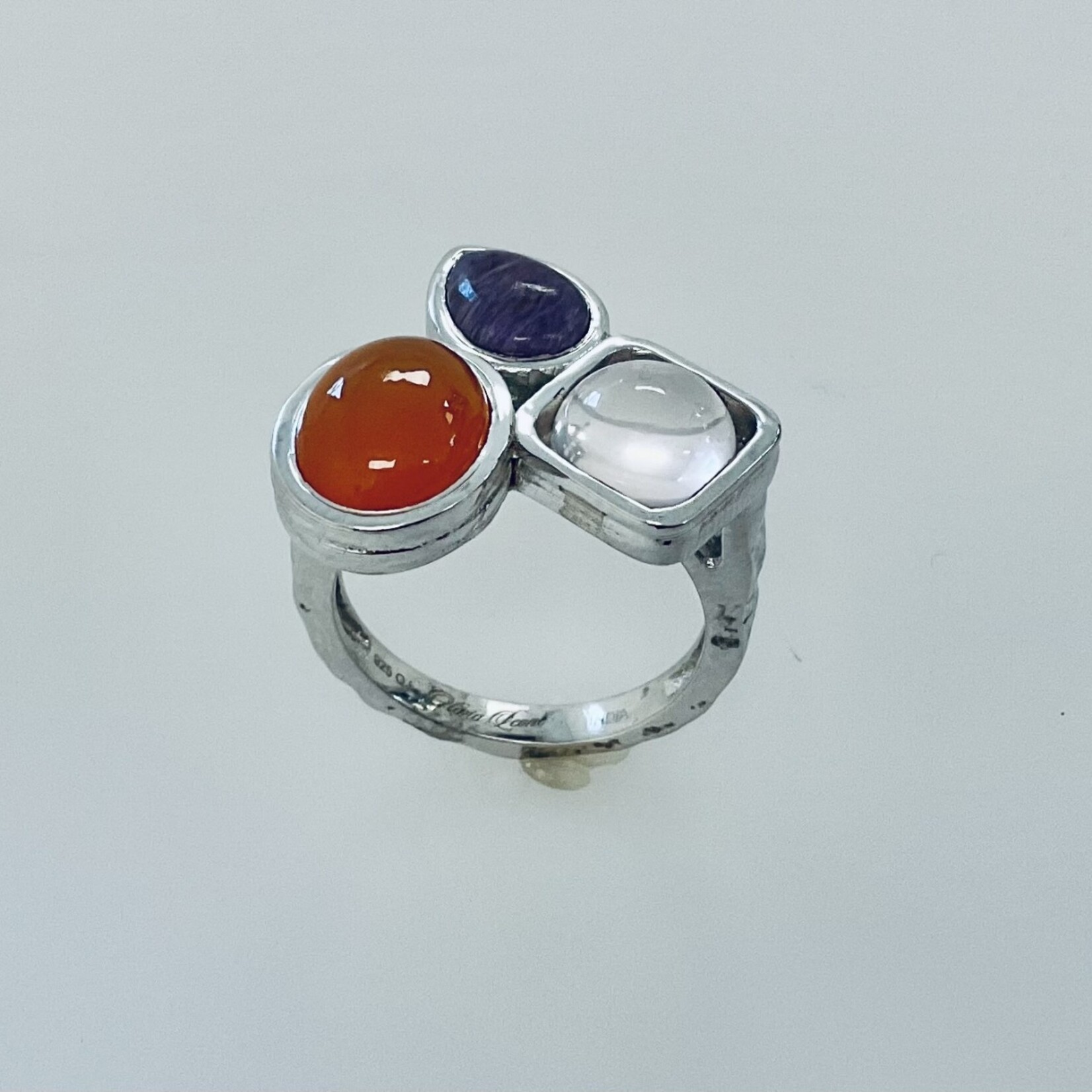 Ladies Multi-color Ring / Silver Size 7