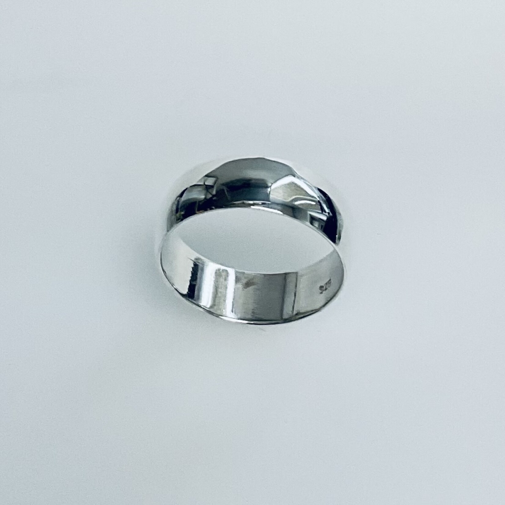 Silver Wedding Ring 8 MM Size 9