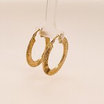 10 Kt  Gold Hoop Earrings Sz 1." /2.5 Gr/1.5 x 5MM