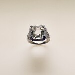 Cubic Zirconia Ring / Silver Sz 7/2.5mm/7.3 Gr