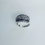 Diamond Sterling Silver Ring .38 Ctw Sz 7