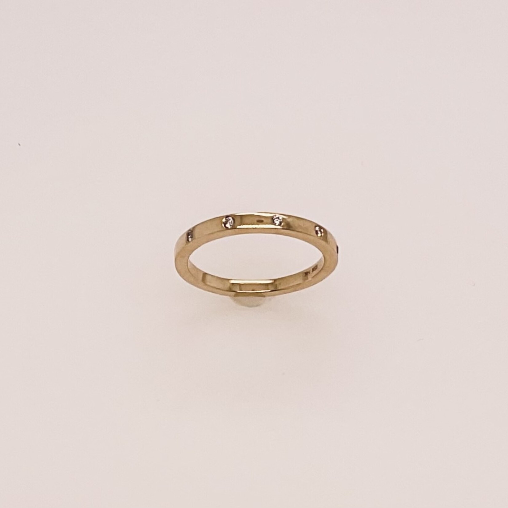 14Kt Diamond  Wedding Band Ring .06 Ctw Size 6.5