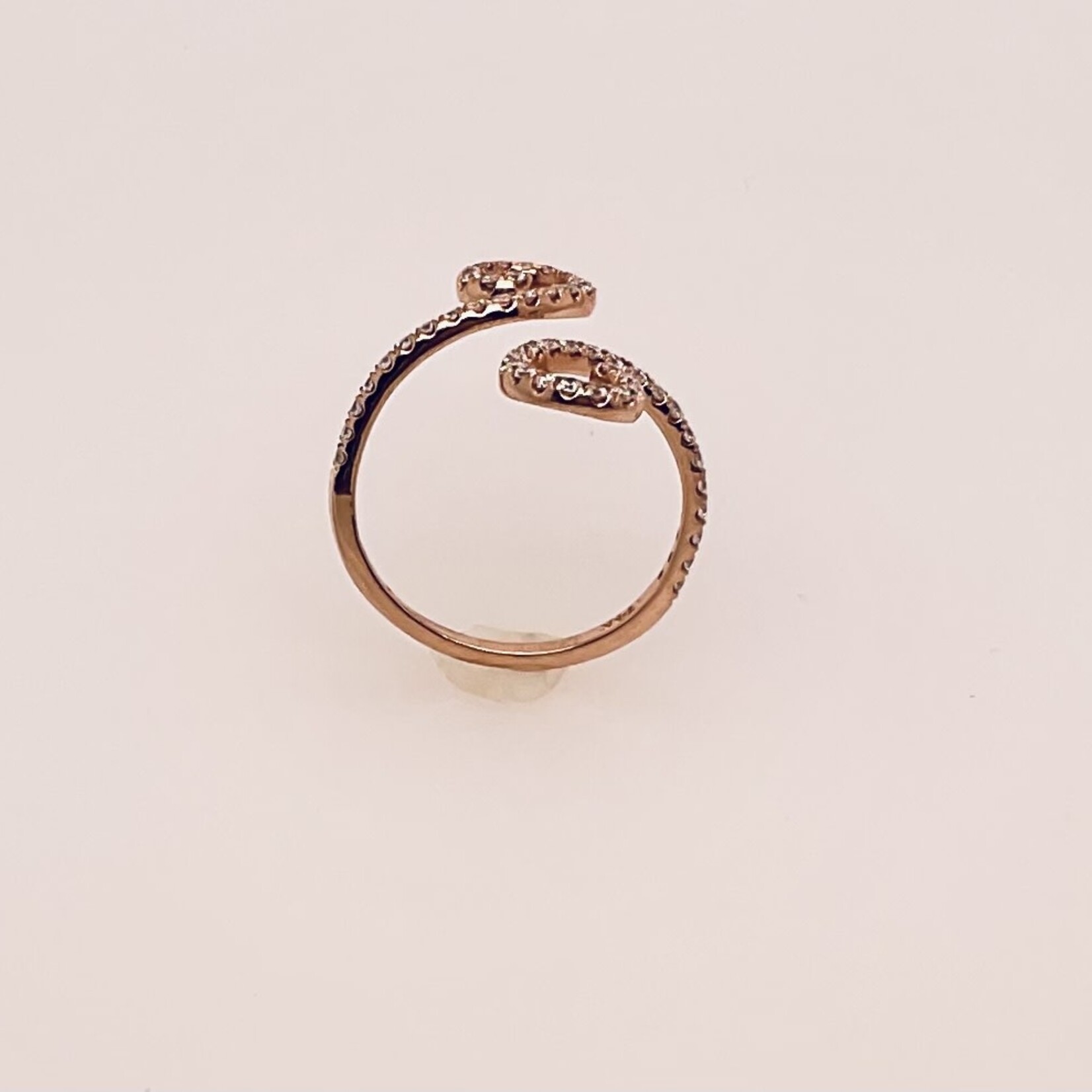 14Kt Rose Gold Ring Sz 7/ .55 Ctw