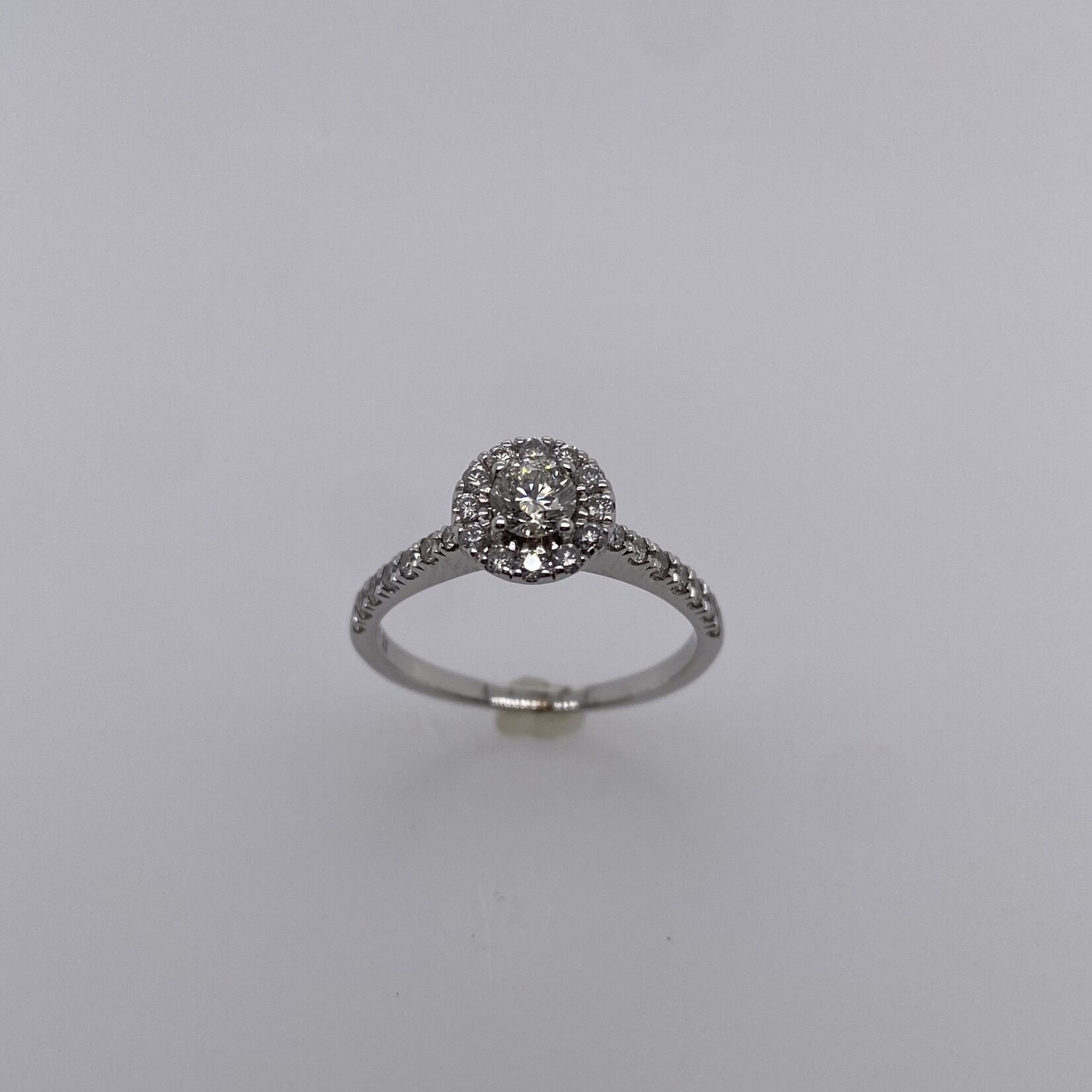 14 Kt White Gold Dia Eng Ring, 0.23 Ctr, 0.63 Ctw