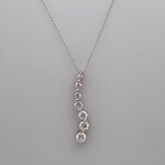 14 Kt White Gold Ladies Diamond Pendant 0.5 Ctw