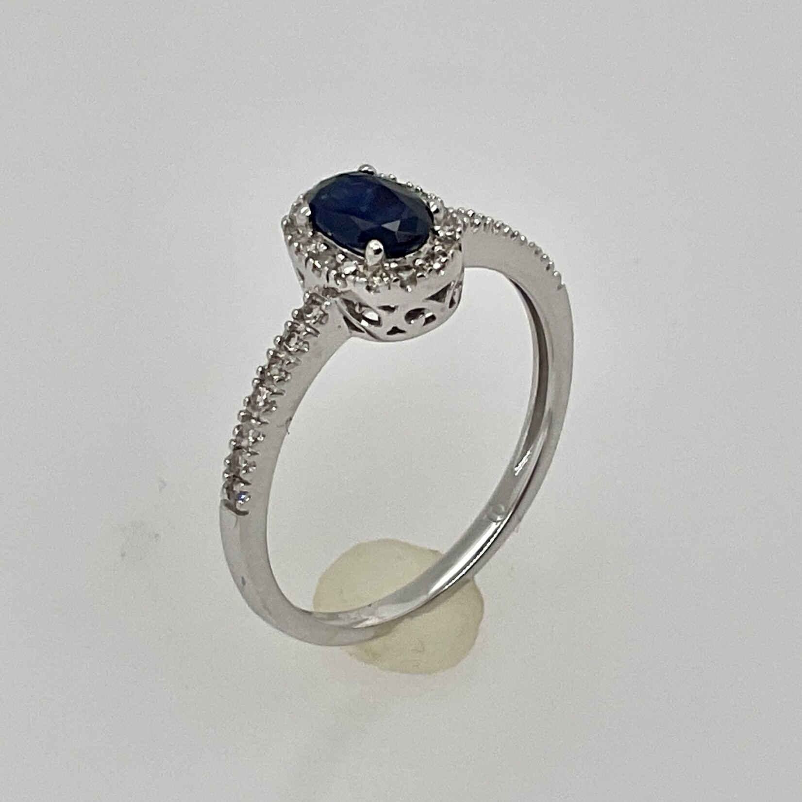 14 Kt WG Ladies Sapphire Diamond Ring .25 Ctw #7