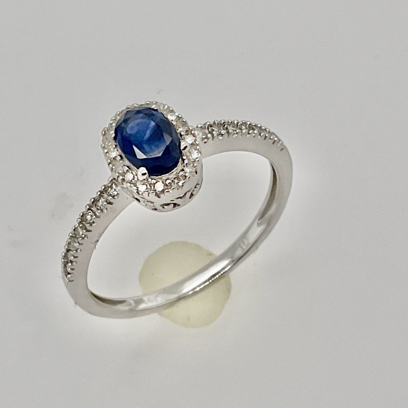 14 Kt WG Ladies Sapphire Diamond Ring .25 Ctw #7