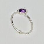 14 Kt W G Ladies Amethyst Ring #7