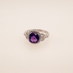 10 Kt W G Ladies Amethyst/Diamond Ring #7