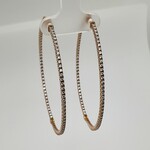 Ladies Rose Gold Silver Earrings