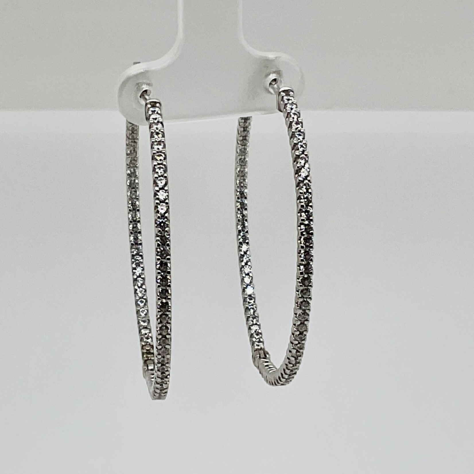Ladies Hoop Silver Earrings