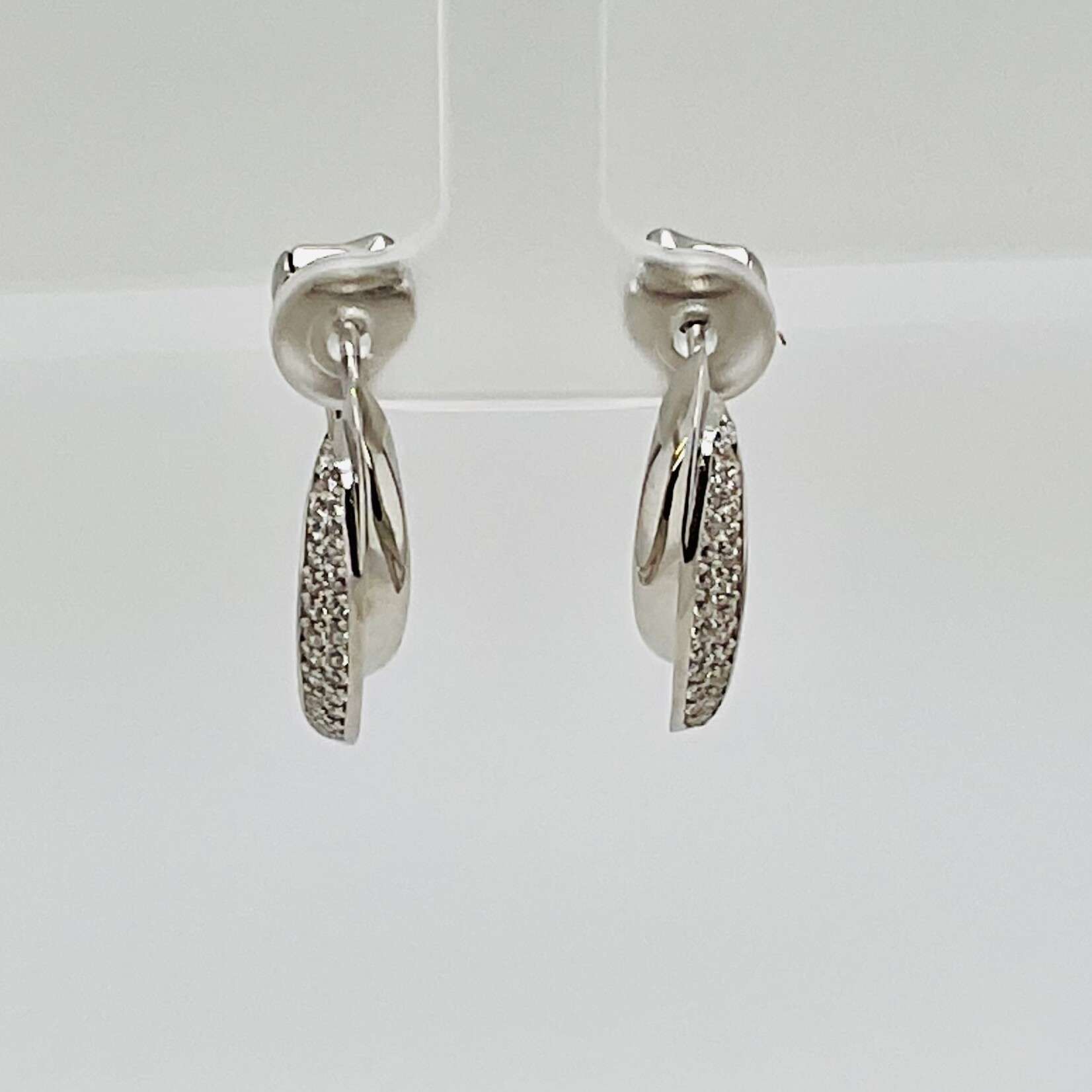 Ladies Hoop Silver Earrings