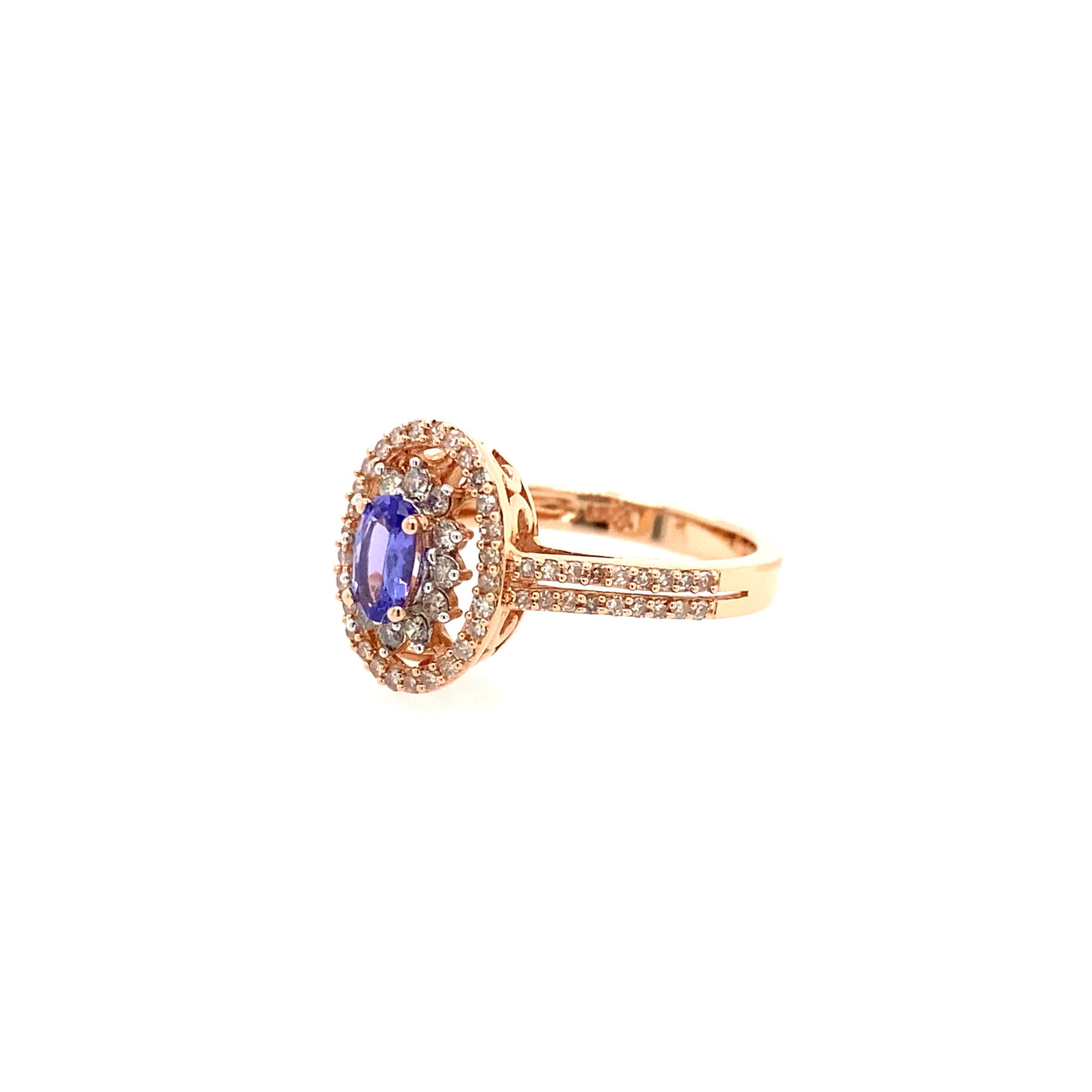 14 Kt  RG Diamond .5 Ctw/Tanzanite Ring #7
