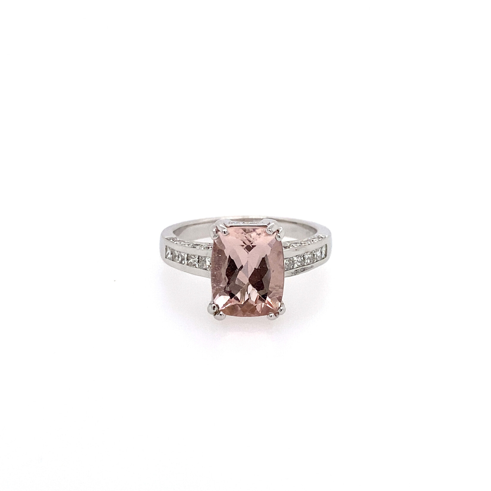 14K Cushion Cut Morganite Ring Size 7