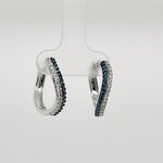 10 Kt WG Round Cut Diamond .75 Ctw Hoop Earrings