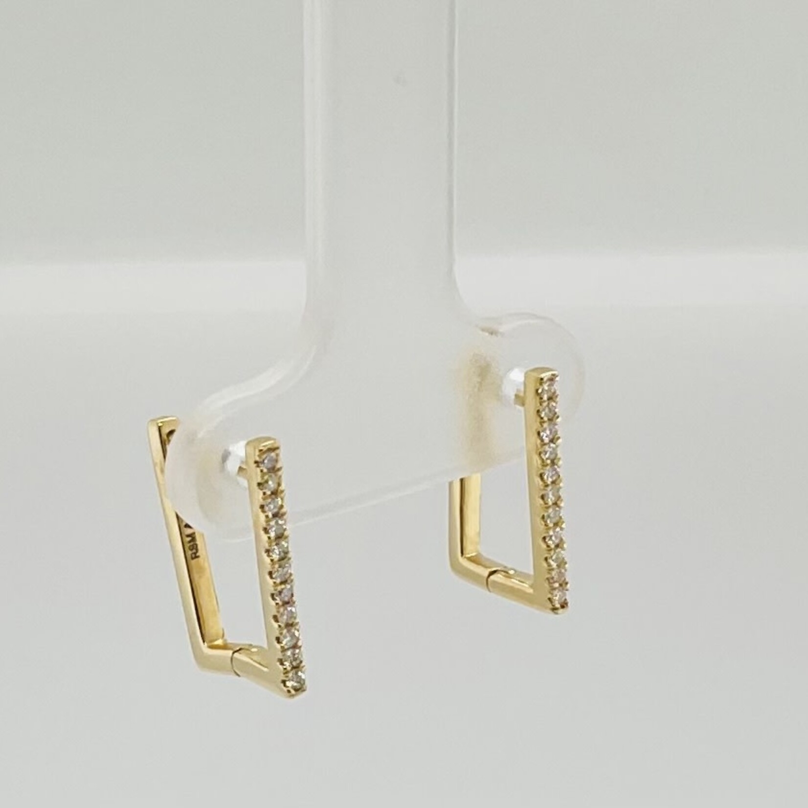 14 Kt YG Diamond Earrings .12 Ctw