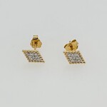 14 Kt YG Diamond Earrings .12 Ctw