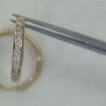 14ky .12ctw. Hoop Diamond Earrings