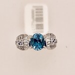 14 Kt WG Ladies Diamond .2 Ctw/Blue Topaz #6