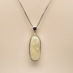 Opal Pendant Sterling Silver Oval