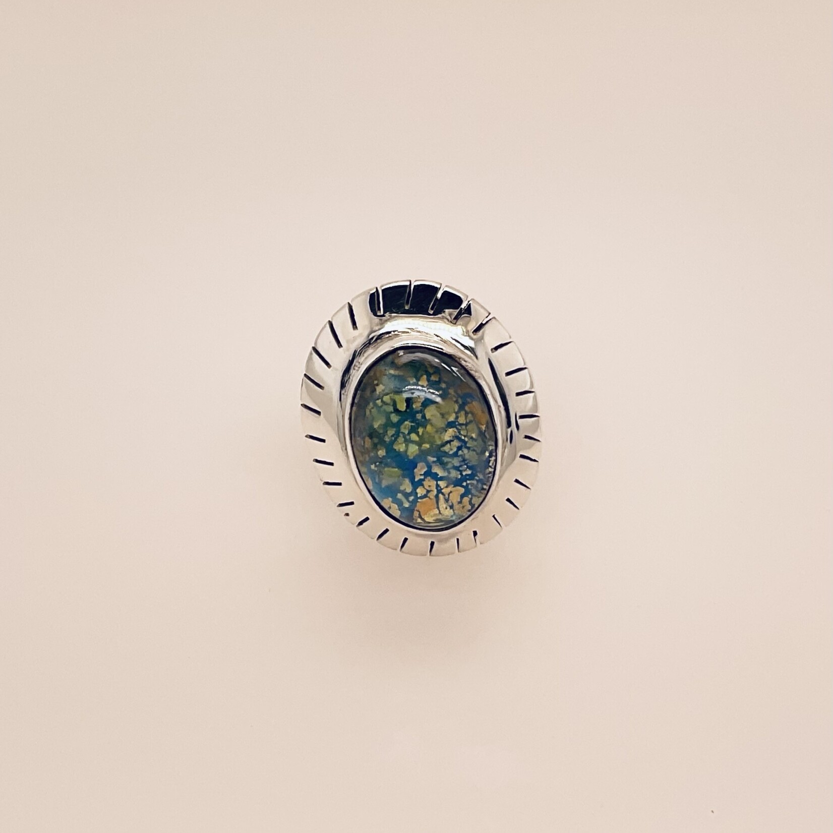 Synthetic Opal Fashion Ring