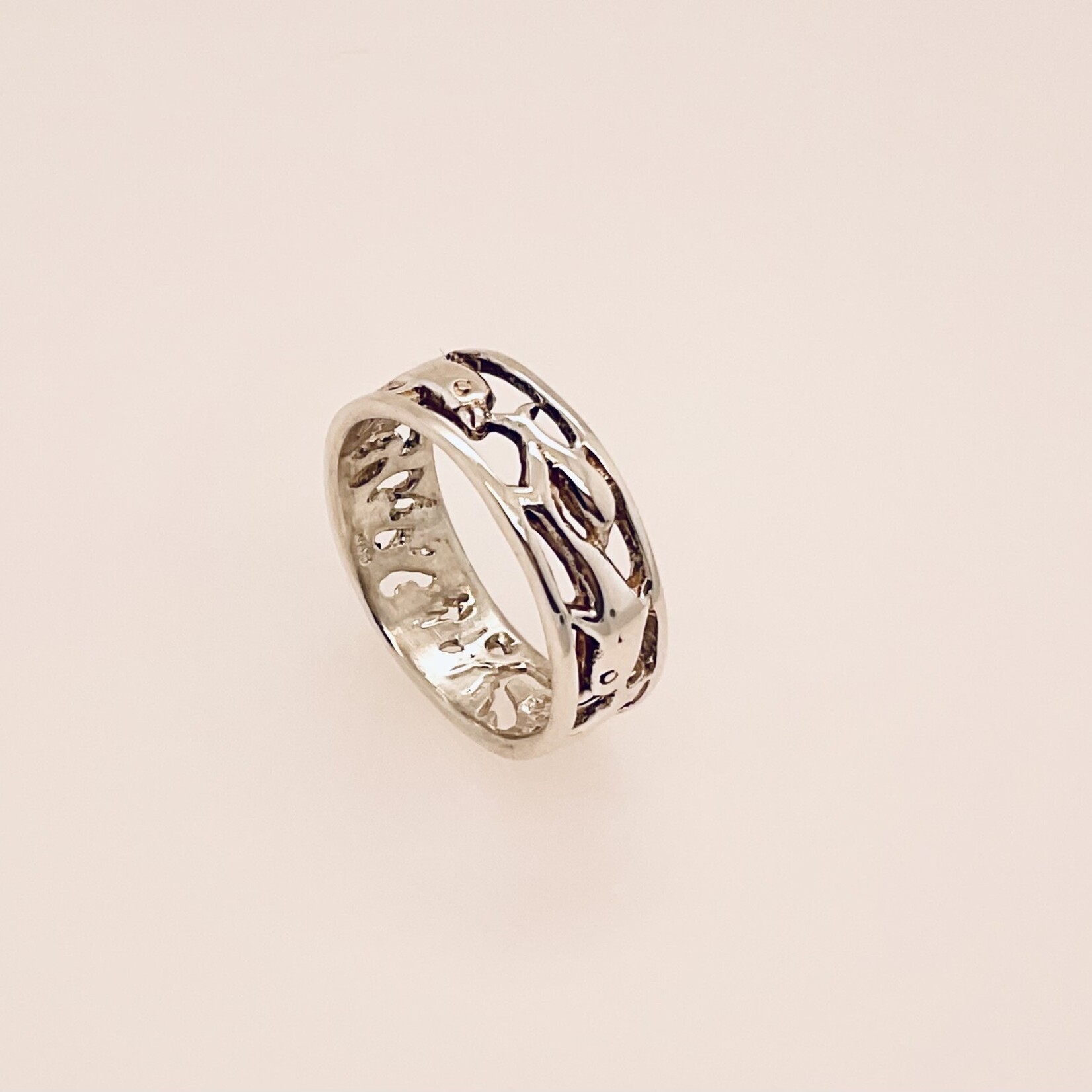 Sterling Silver Dolphin Fashion Ring #6