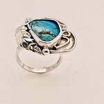 Sterling Silver Turquoise Fashion Ring #6