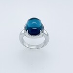 Sterling Silver Blue Topaz Fashion Ring Size 7