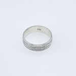 Sterling Silver Diamond Cut Ring #9