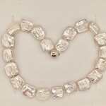 Square Keshi Cultured Pearl Necklace 19"