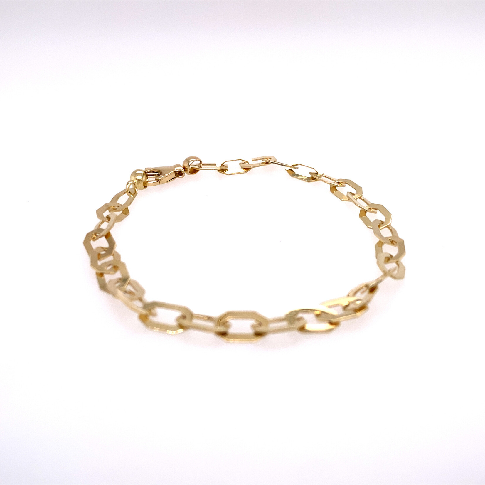 14Kt YG Link Bracelet 7"