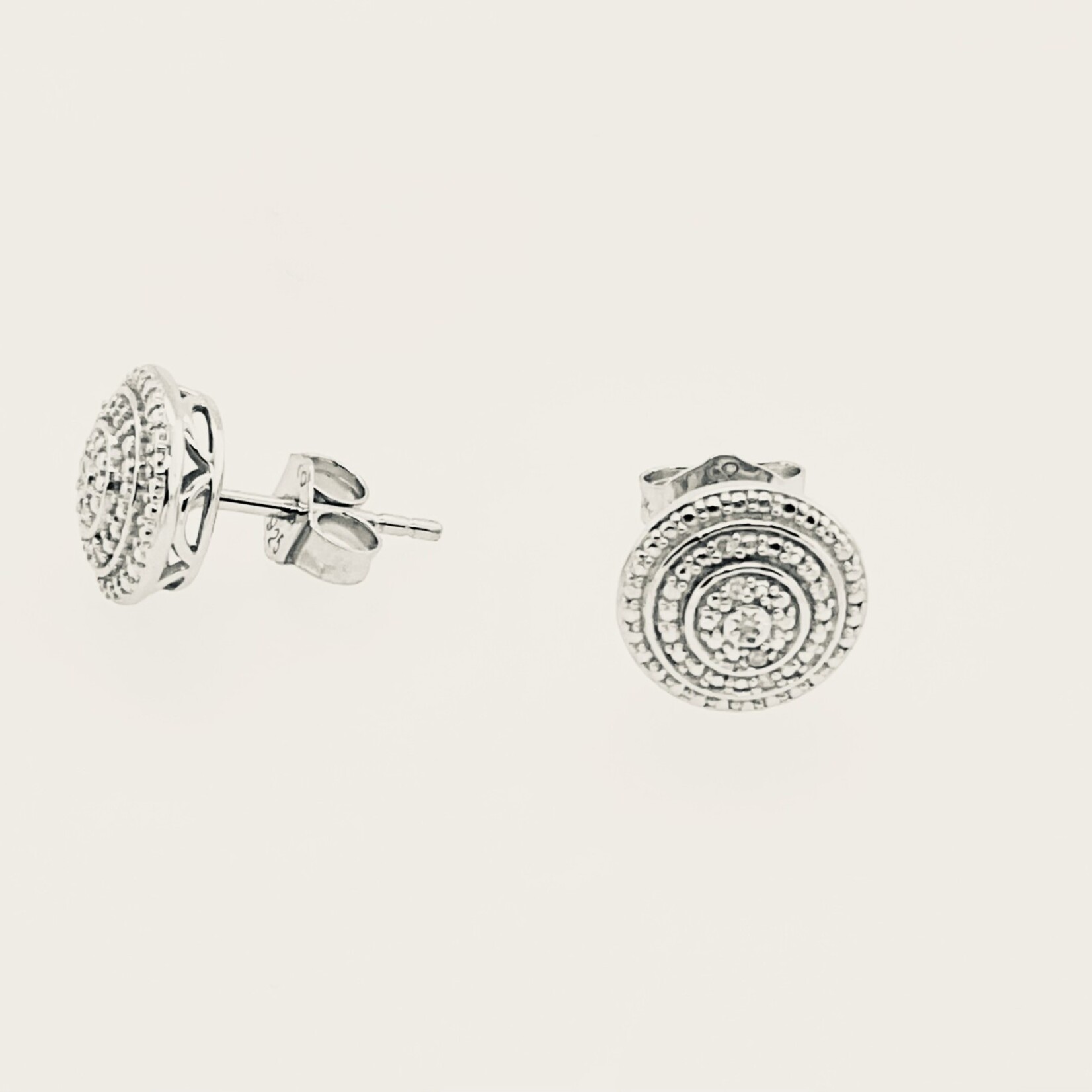 Silver Diamond Accent Earrings