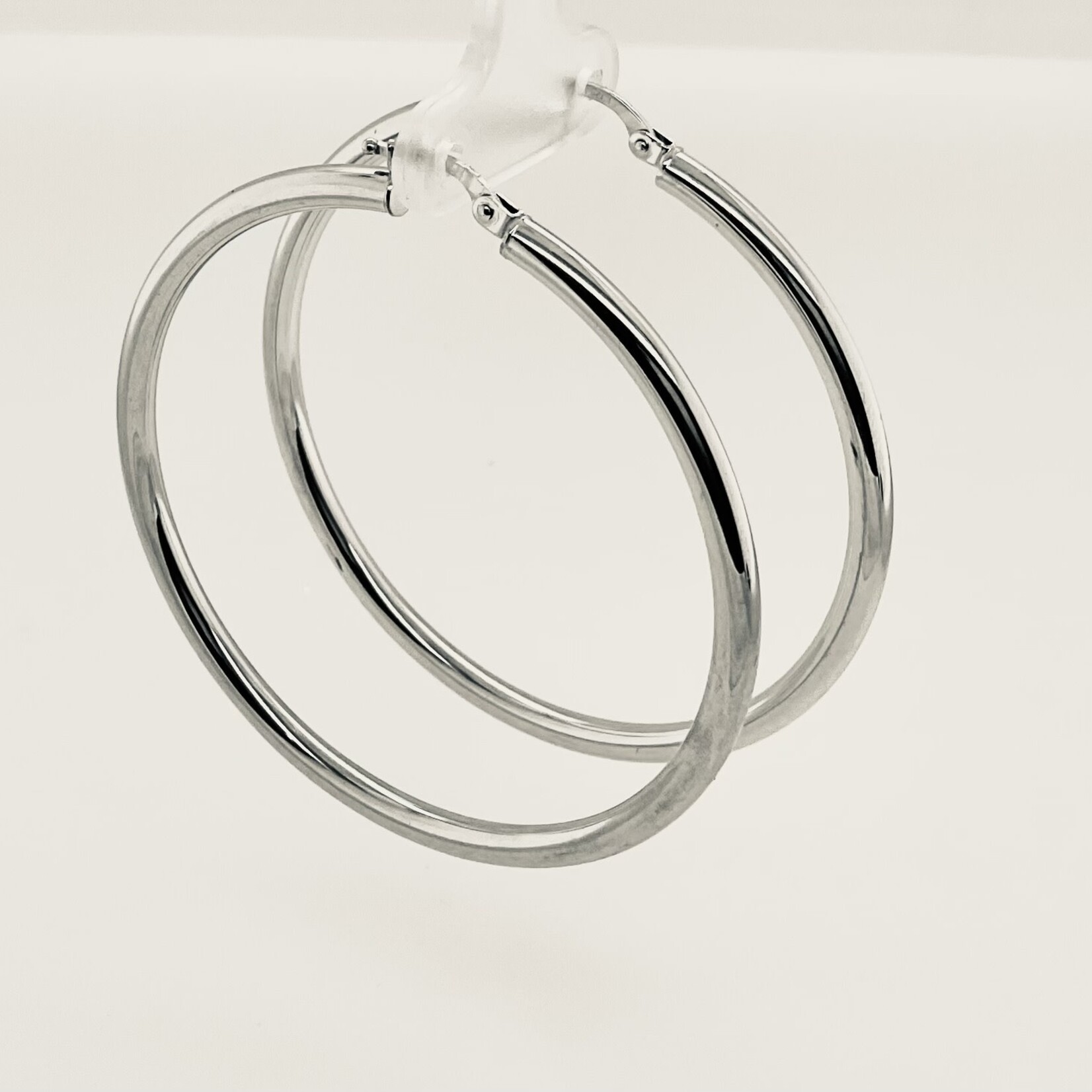 10 Kt WG X Large Hoop Earrings