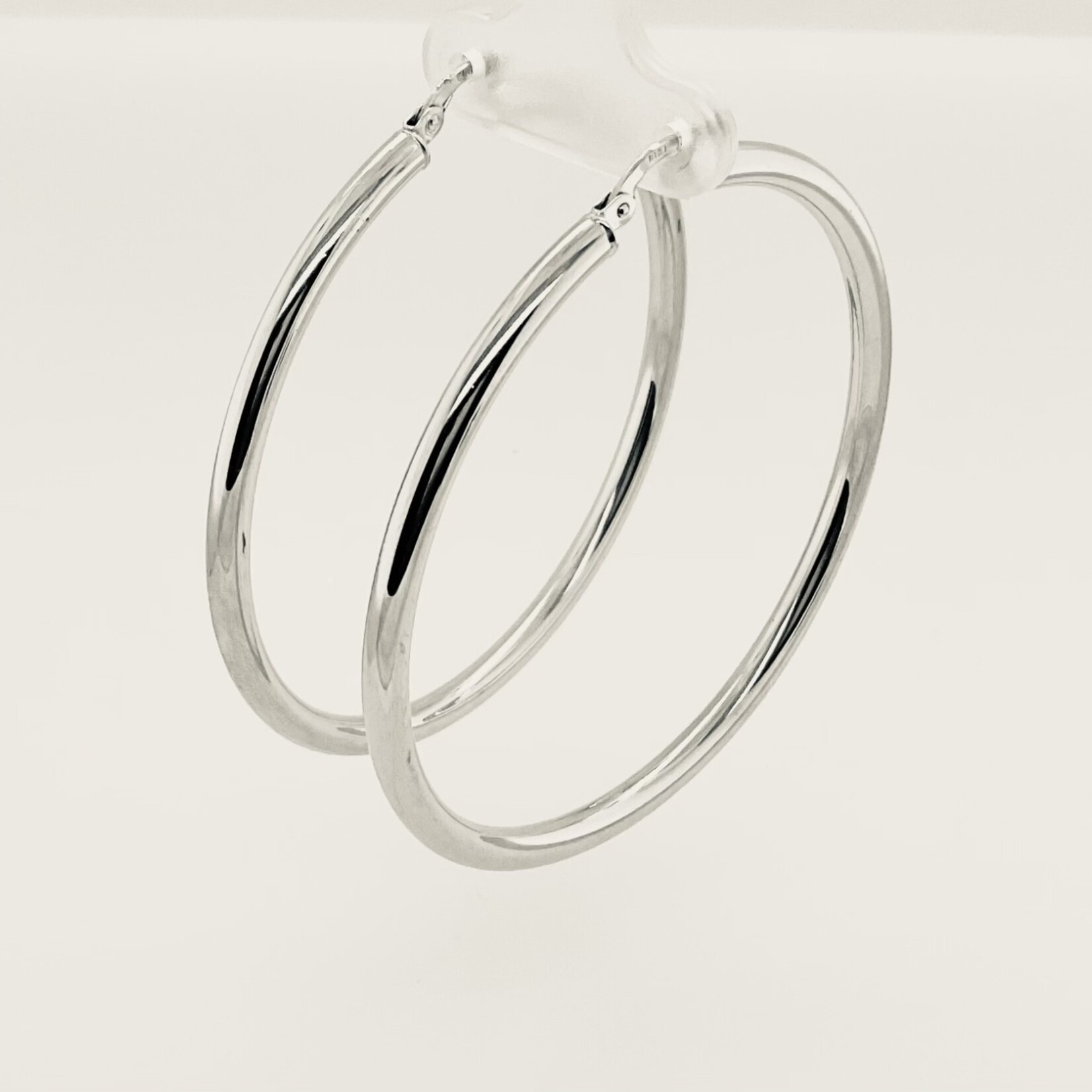 10 Kt WG X Large Hoop Earrings