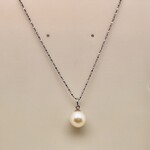 Sterling Silver Chain (18")  & Pearl (9mm) Pendant Set